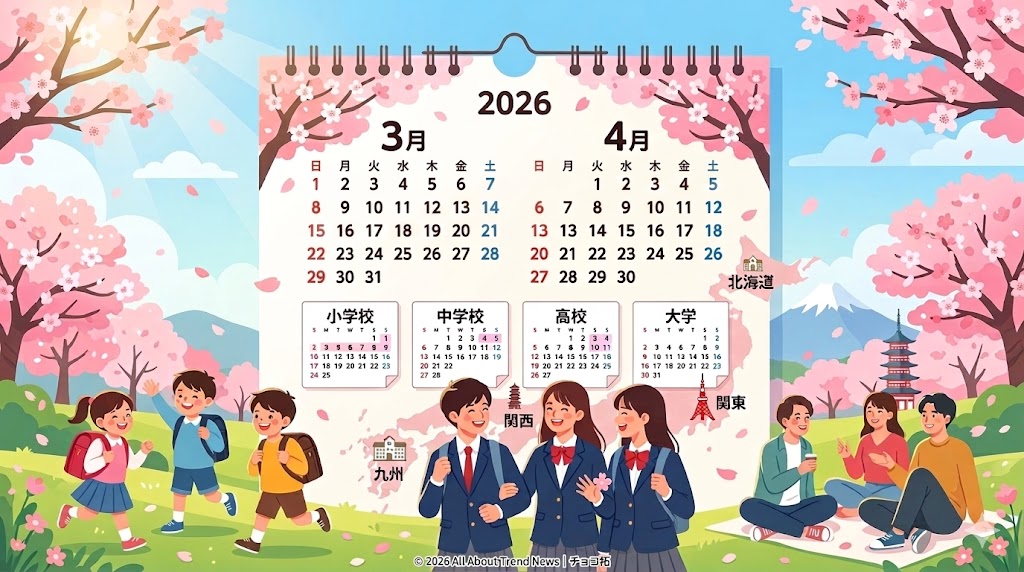 トレンドー春休み1_【2026年版】春休みはいつからいつまで？学校別・地域別カレンダーまとめ - 