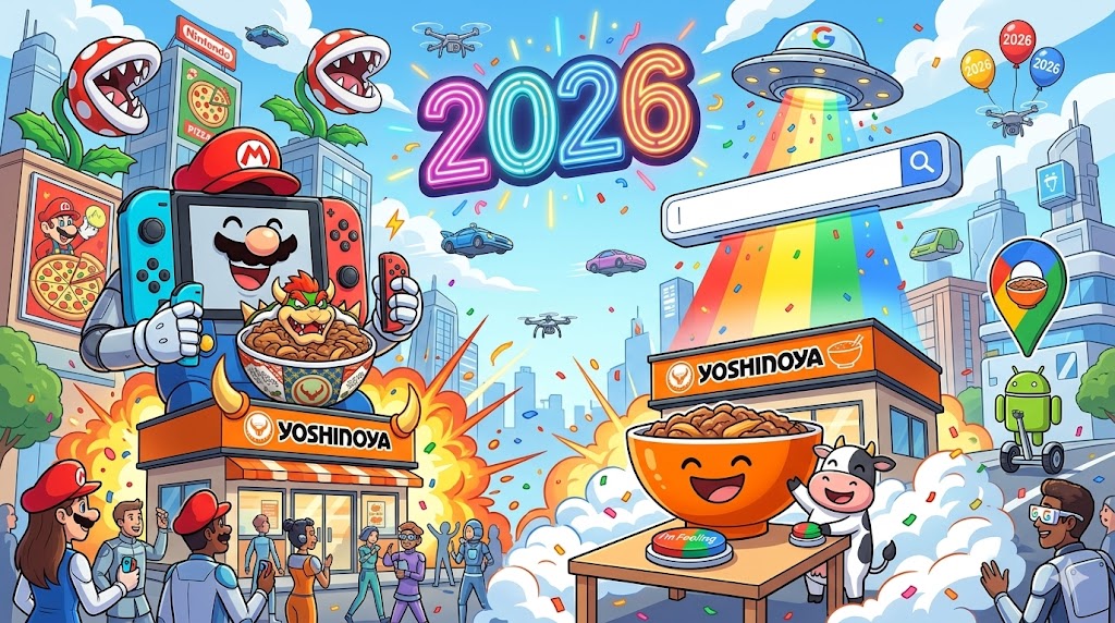 【企業公式ジョーク2026】面白すぎるPRまとめ｜任天堂・Google・吉野家ほか - 