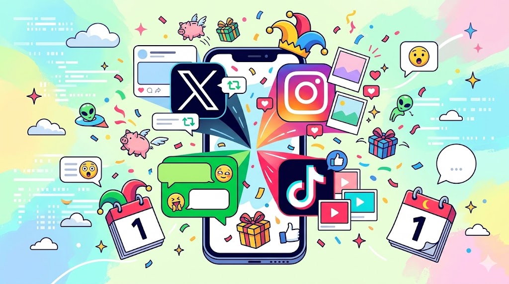 x-instagram-tiktok-line-april-fools-posts - Trend News Japan ― エンタメ・IT・ライフの最新速報 SNSで使えるエイプリルフール投稿文例集|X・Instagram・LINE・TikTok対応 -