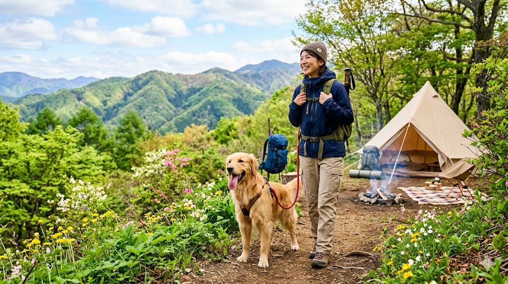 【ペットと一緒に】愛犬と楽しむ春キャンプ・ハイキングスポットガイド - 